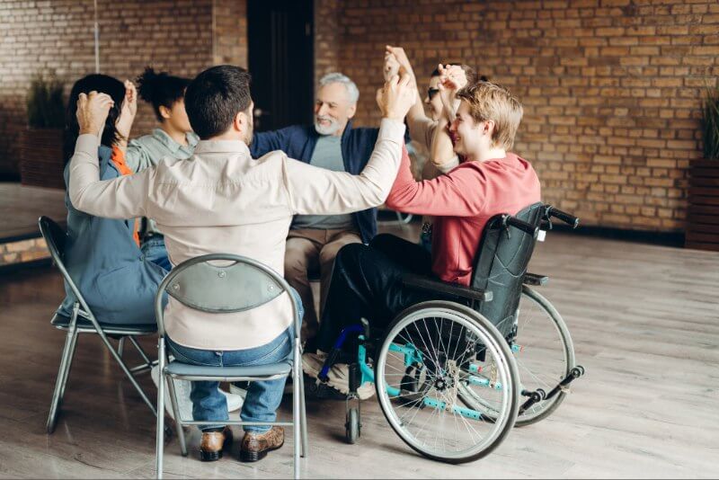 Ekaa Care support worker assisting an NDIS participant with community-based social activities